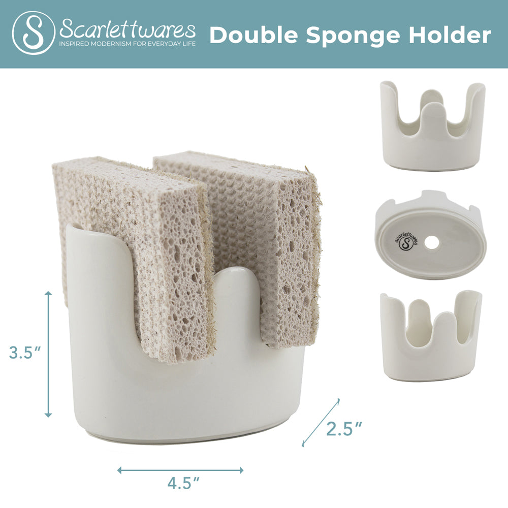 Double Sponge Holder Ceramic