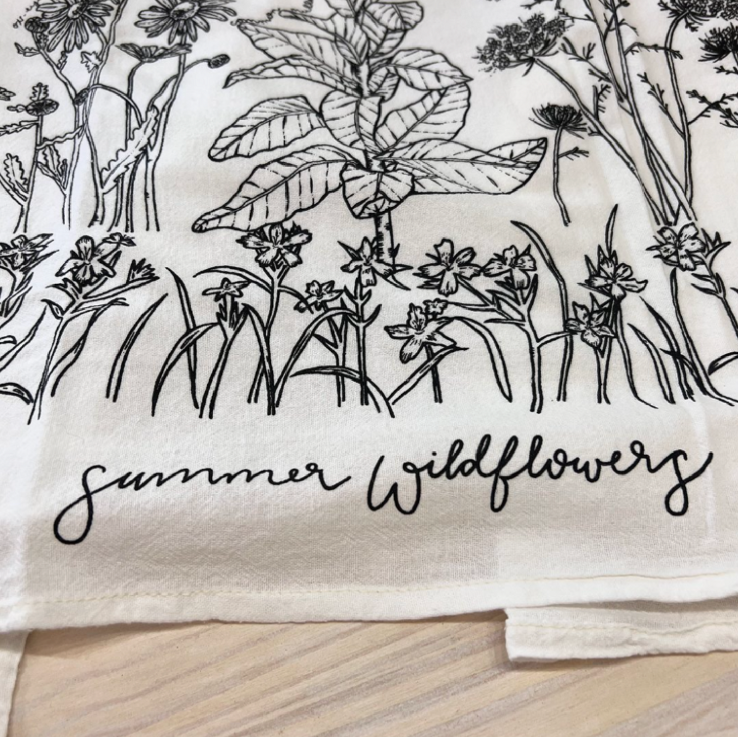 Tea Towel Summer Wildflowers Flour Sack