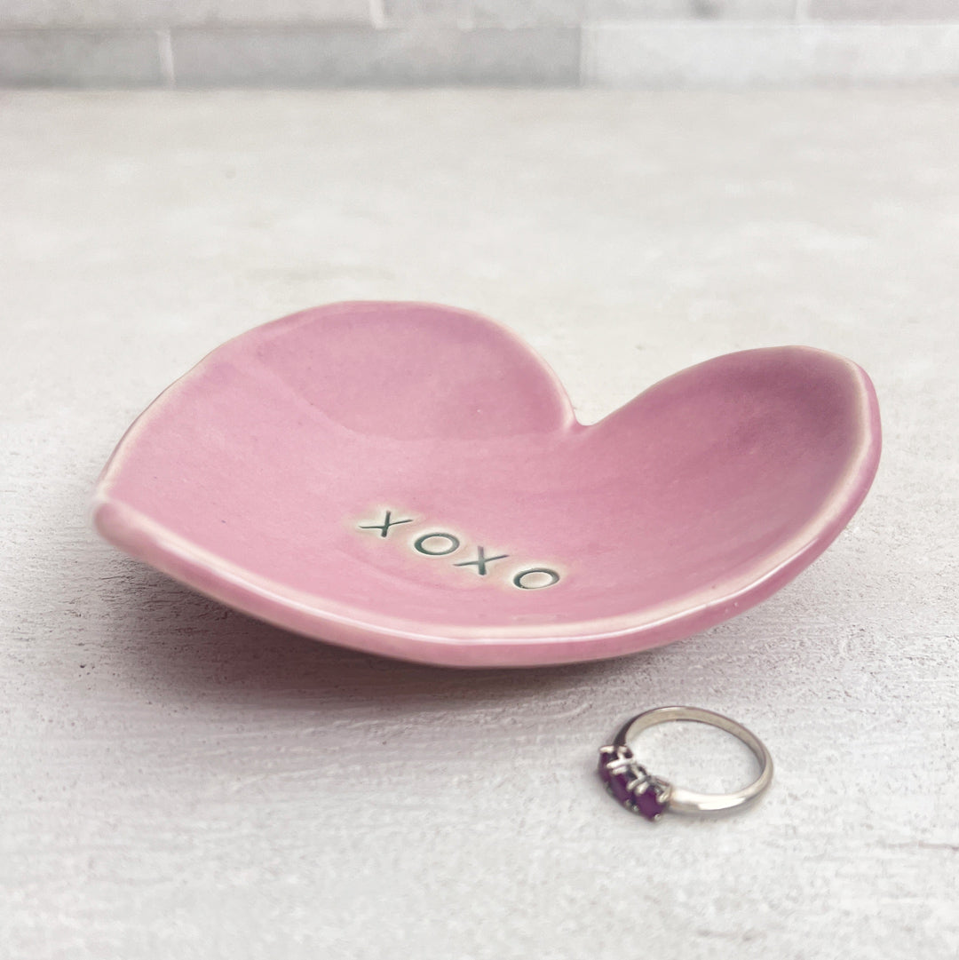 Ring Dish Heart Ceramic Handmade