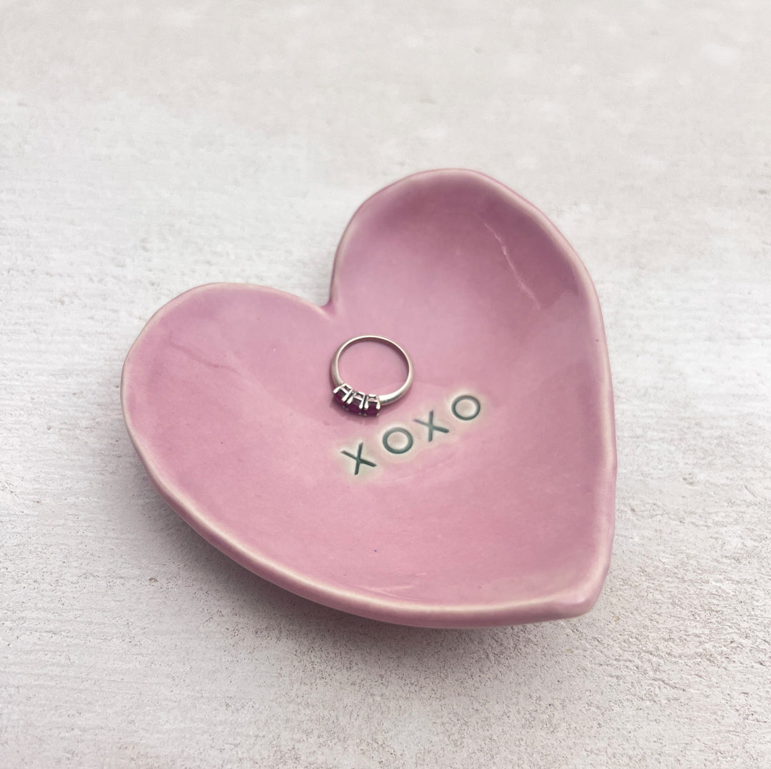 Ring Dish Heart Ceramic Handmade