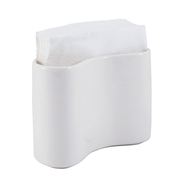 Vremi Napkin Holder White Ceramic - Upright Paper Napkin - Import It All