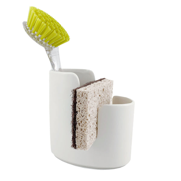 Sponge Holder for Kitchen Sink Sponge Tray 2-In-1 Plastic Scrubber Holder  with S