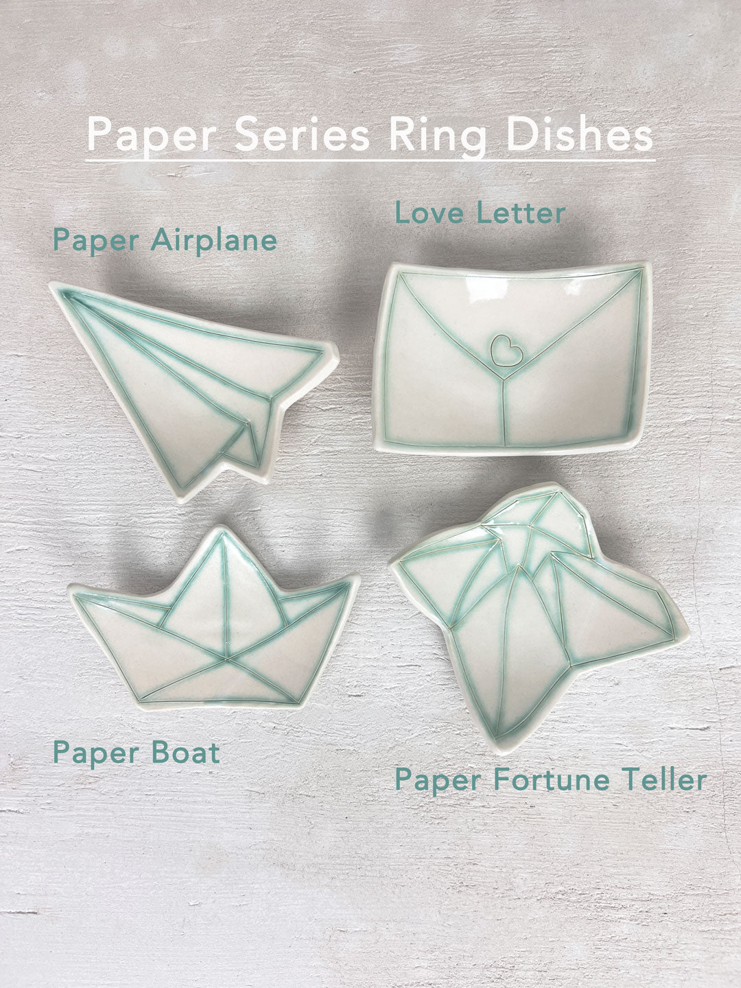 Ring Dish Paper Airplane Ceramic