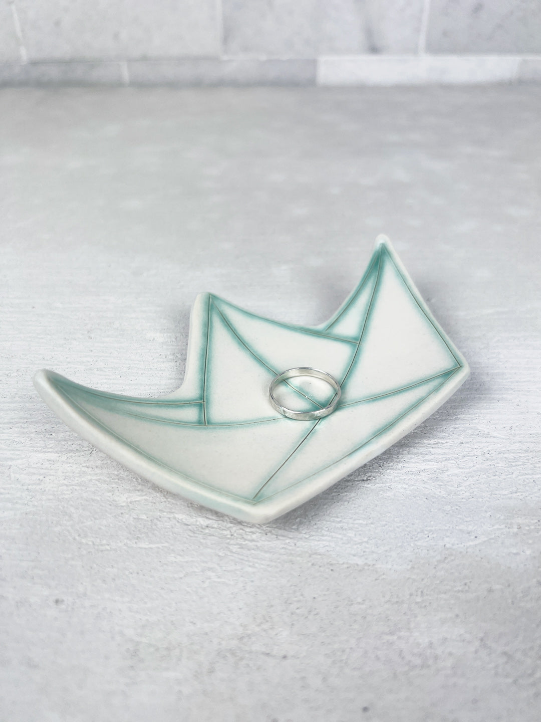 Ring Dish Paper Boat Ceramic