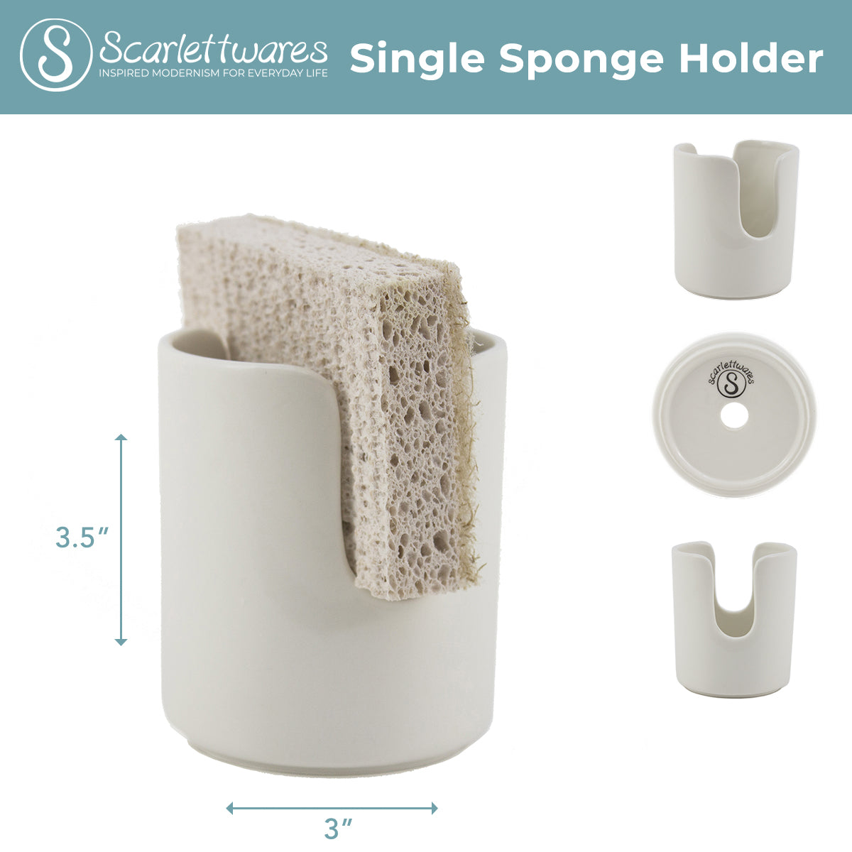 Single Sponge Holder Ceramic