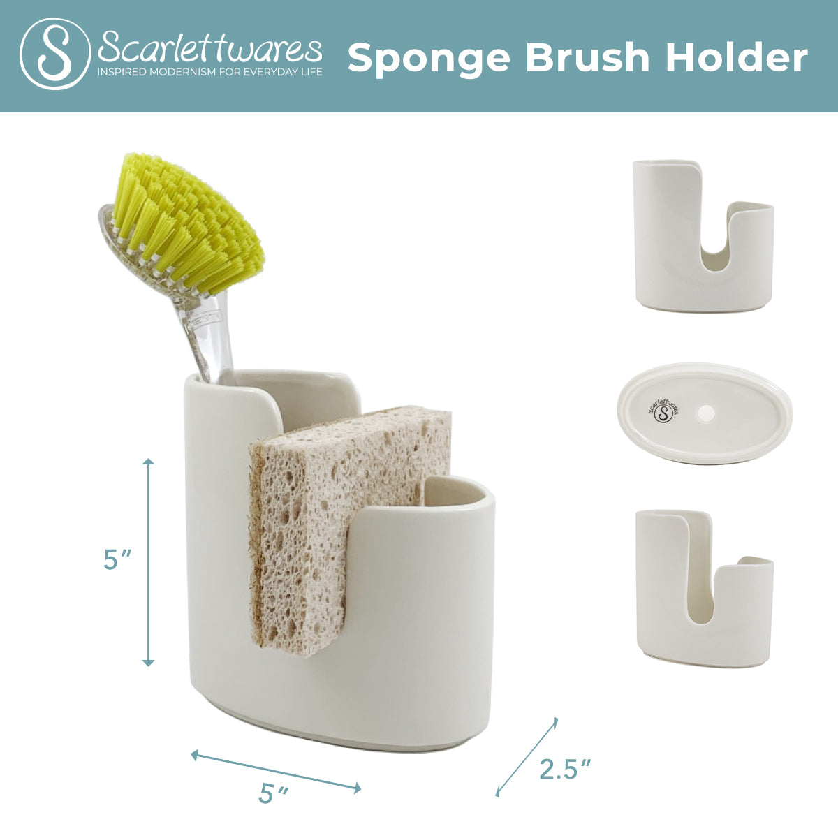 Kitchen scrub brush discount holder